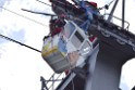 Koelner Seilbahn Gondel blieb haengen Koeln Linksrheinisch P160